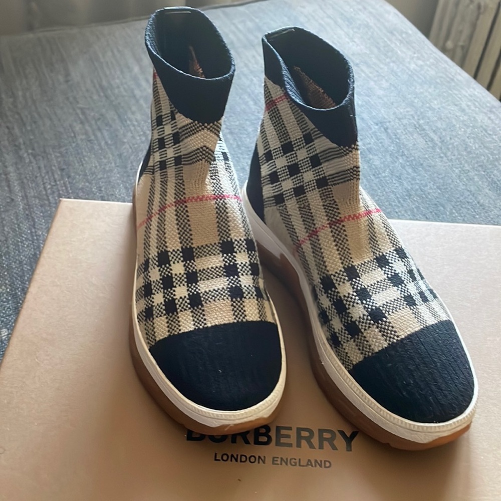 Kids Burberry Sock Sneakers